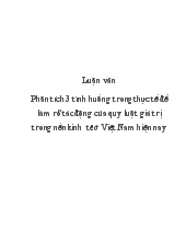 Luận văn Phân tích 3 tình huống trong thực tế để làm rõ tác động của quy luật giá trị trong nền kinh tế ở Việt Nam hiện nay