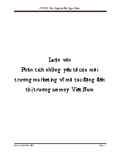 Luận văn Phân tích những yếu tồ của môi trường marketing vĩ mô tác động đến thị trường xe máy Việt Nam