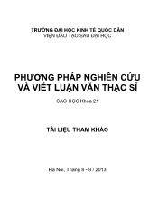 Luận văn Phương pháp nghiên cứu và viết thạc sĩ
