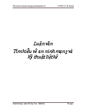 Luận văn Tìm hiểu về an ninh mạng và kỹ thuật liệt kê