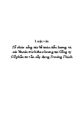 Luận văn Tổ chức công tác kế toán tiền lương và các khoản trích theo lương tại Công ty Cổ phần tư vấn xây dựng Trường Thịnh