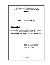 Mối quan hệ biện chứng giữa vật chất và ý thức vai trò của tri thức khoa học trong công cuộc đổi mới của nước ta hiện nay