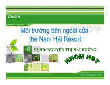Môi trường bên ngoài của the Nam Hải Resort