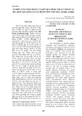 Nghiên cứu chẩn đoán và kết quả phẫu thuật thoát vị đĩa đệm cột sống cổ tại bệnh viện Việt Đức (8/2004- 6/2005)
