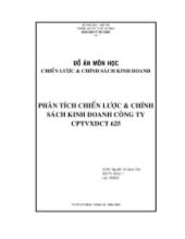 Phân tích chiến lược & Chính sách kinh doanh công ty CPTVXDCT 625