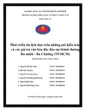 Phát triển du lịch dựa trên những nét kiến trúc và các giá trị văn hóa độc đáo tại thánh đường Đa minh - Ba Chuông (TP.HCM)