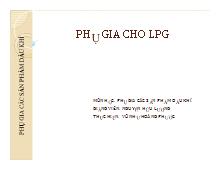 Phụ gia cho LPG