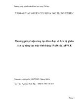 Phương pháp luận sáng tạo khoa học và liên hệ phân tích sự sáng tạo máy tính bảng IPAD của APPLE