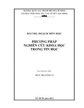 Phương pháp nhiên cứu khoa học trong tin học