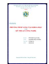Phương pháp sáng tạo khoa học vào kỹ thuật công nghệ