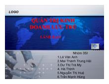Quản trị kinh doanh lưu trú quản trị kinh doanh lưu trú: Lãnh đạo