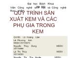 Quy trình sản xuất kem và các phụ gia trong kem