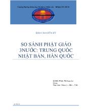 So sánh phật giáo 3 nước: Trung Quốc Nhật Bản, Hàn Quốc