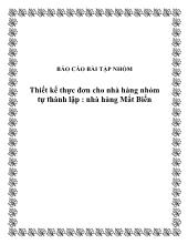 Thiết kế thực đơn cho nhà hàng nhóm tự thành lập : nhà hàng Mắt Biển