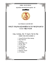 Thực trạng bảo hiểm xuất nhập khẩu của Việt Nam