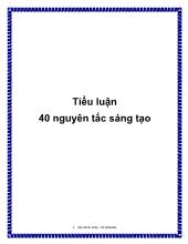 Tiểu luận 40 nguyên tắc sáng tạo