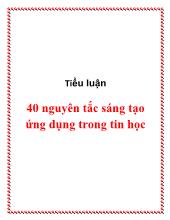 Tiểu luận 40 nguyên tắc sáng tạo ứng dụng trong tin học