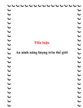 Tiểu luận An ninh năng lượng trên thế giới