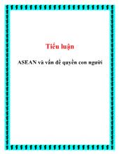 Tiểu luận ASEAN và vấn đề quyền con người