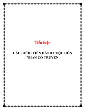Tiểu luận Các bước tiến hành cuộc hôn nhân cổ truyền