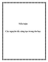 Tiểu luận Các nguyên tắc sáng tạo trong tin học