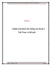 Tiểu luận Chính sách kích cầu chống suy thoái ở Việt Nam và thế giới