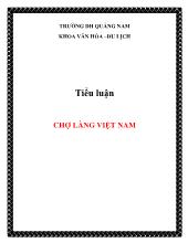 Tiểu luận Chợ làng Việt Nam