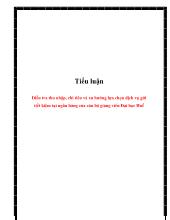 Tiểu luận Điều tra thu nhập, chi tiêu và xu hướng lựa chọn dịch vụ gửi tiết kiệm tại ngân hàng của cán bộ giảng viên Đại học Huế