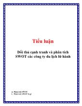 Tiểu luận Đối thủ cạnh tranh và phân tích SWOT các công ty du lịch lữ hành