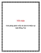 Tiểu luận Giải pháp phát triển du lịch từ thiện tại tỉnh Đồng Nai