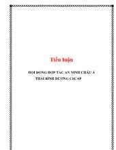 Tiểu luận Hội đồng hợp tác an ninh Châu Á Thái Bình Dương CSCAP