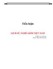 Tiểu luận Lịch sử nghề gốm Việt Nam