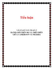Tiểu luận Luật giải quyết tranh chấp quốc tế ranh giới trên bộ và trên biển giữa cameroon và nigeria
