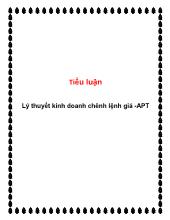 Tiểu luận Lý thuyết kinh doanh chênh lệnh giá -APT