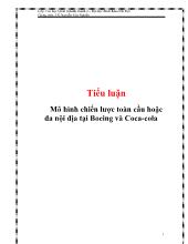 Tiểu luận Mô hình chiến lược toàn cầu hoặc đa nội địa tại Boeing và Coca-Cola
