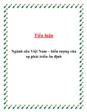 Tiểu luận Ngành sữa Việt Nam – biểu tượng của sự phát triển ổn định