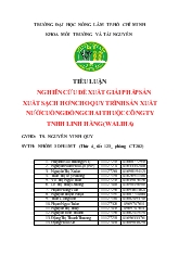 Tiểu luận Nghiên cứu đề xuất giải pháp sản xuất sạch hơn cho quy trình sản xuất nước uống đóng chai thuộc công ty TNHH Linh Hằng (waliha)