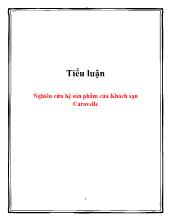 Tiểu luận Nghiên cứu hệ sản phẩm của Khách sạn Caravelle