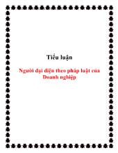 Tiểu luận Người đại diện theo pháp luật của Doanh nghiệp