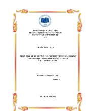 Tiểu luận Nhận định về xu hướng cải cách hệ thống ngân hàng thương mại trong tình hình tài chính Việt Nam hiện nay