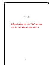Tiểu luận Những tác động của việc Việt Nam tham gia vào cộng đồng an ninh ASEAN