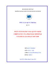 Tiểu luận Phân tích hành vi ra quyết định chiến lược của Trần Bảo Minh tại vinamilk giai đoạn 2007-2009
