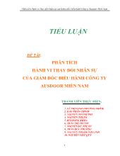 Tiểu luận Phân tích Hành vi Thay đổi Nhân sự của Giám đốc Điều hành Công ty Ausdoor Miền Nam
