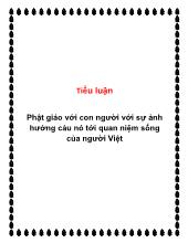 Tiểu luận Phật giáo với con người với sự ảnh hưởng cảu nó tới quan niệm sống của người Việt