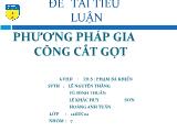 Tiểu luận Phương pháp gia công cắt gọt