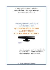 Tiếu luận phương pháp luận sáng tạo khoa học: quá trình hình thành và phát triển của microsoft kinect