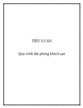 Tiểu luận Quy trình đặt phòng khách sạn