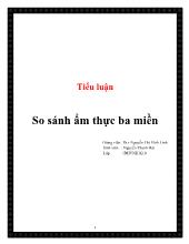 Tiểu luận So sánh ẩm thực ba miền