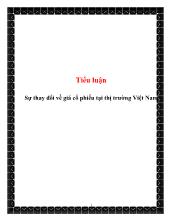 Tiểu luận Sự thay đổi về giá cổ phiếu tại thị trường Việt Nam
