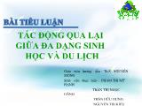Tiểu luận Tác động qua lại giữa đa dạng sinh học và du lịch